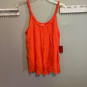 Orange braided tank XL